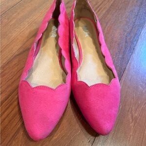 MIA Vibrant Pink Scalloped Flats